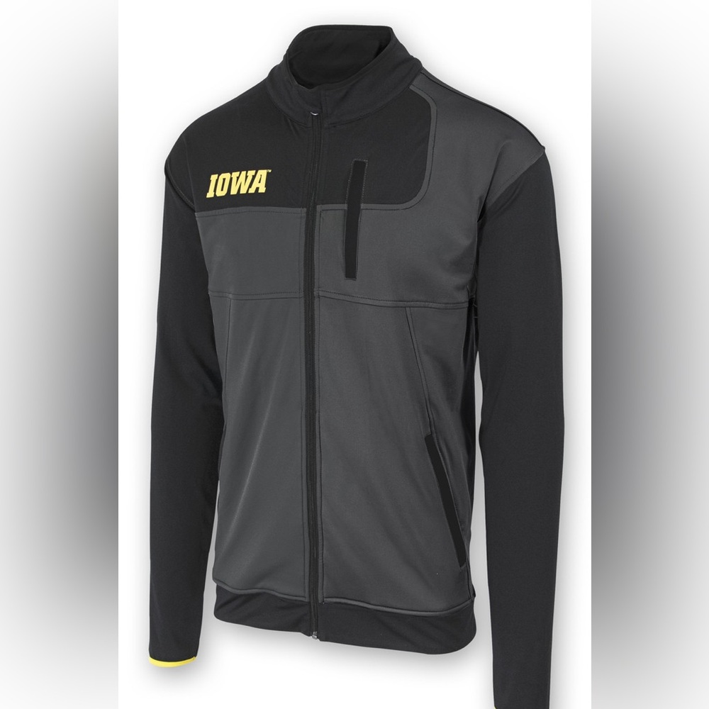 Large Iowa Hawkeyes Zipper Cook Grey Jacket